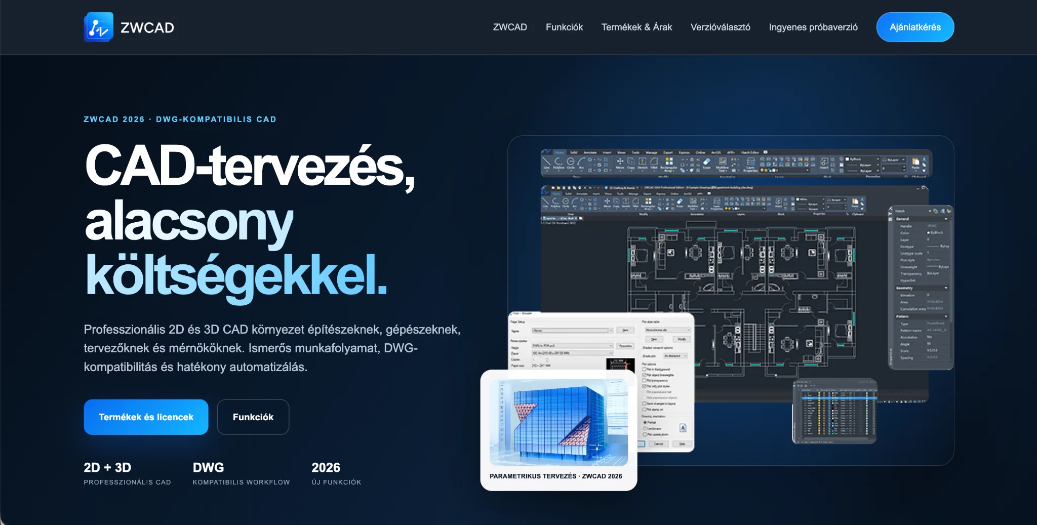 ZWCAD weboldal referencia