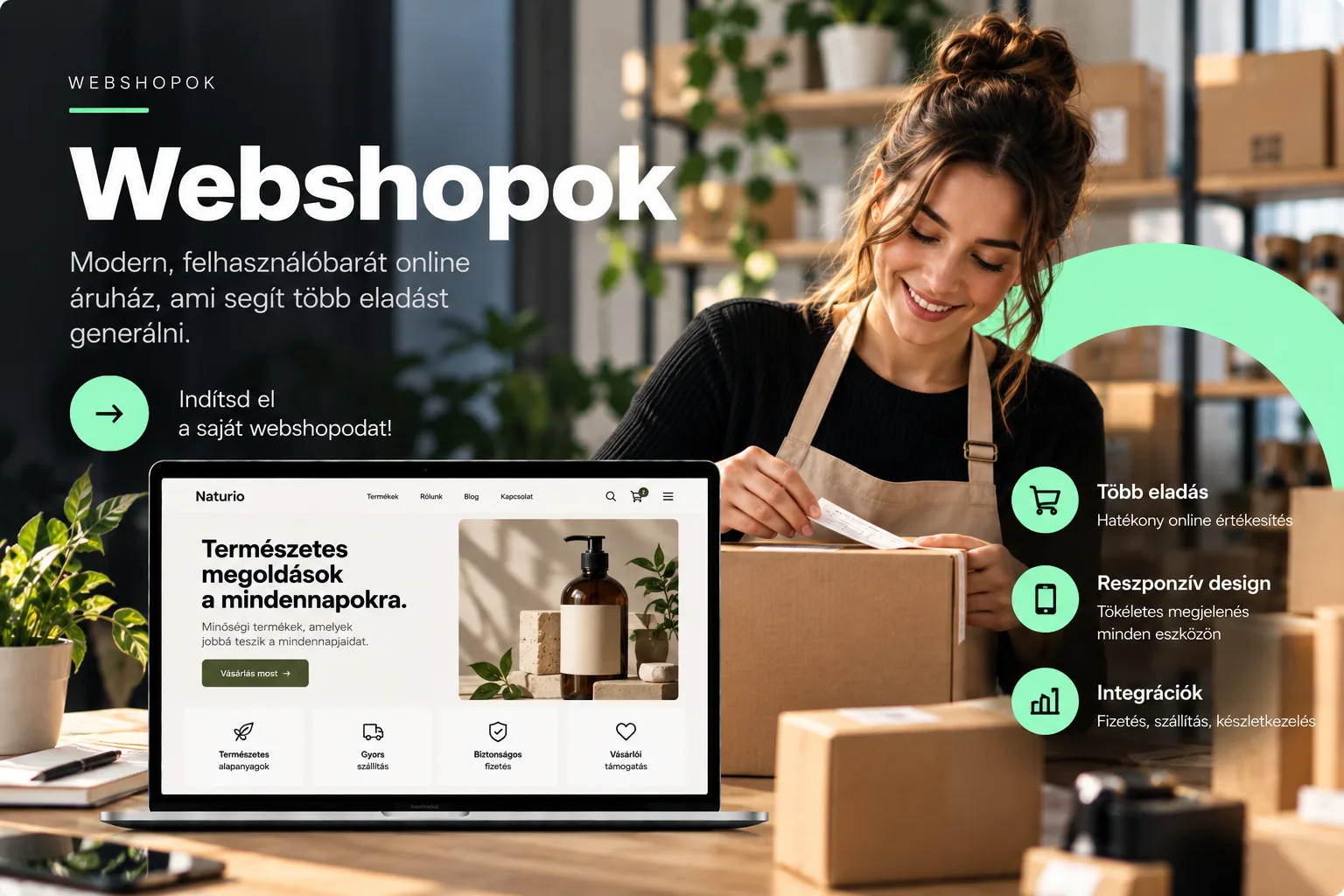 Webshopok – Groundwork weboldal példa